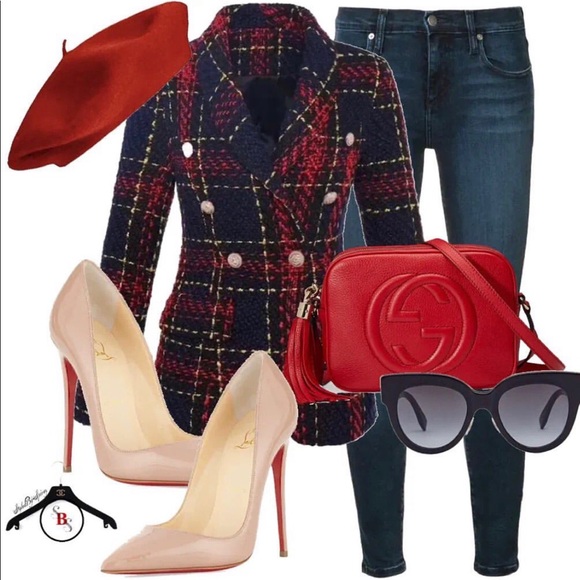 Plaid Tweed Wool Blazer - Picture 4 of 4